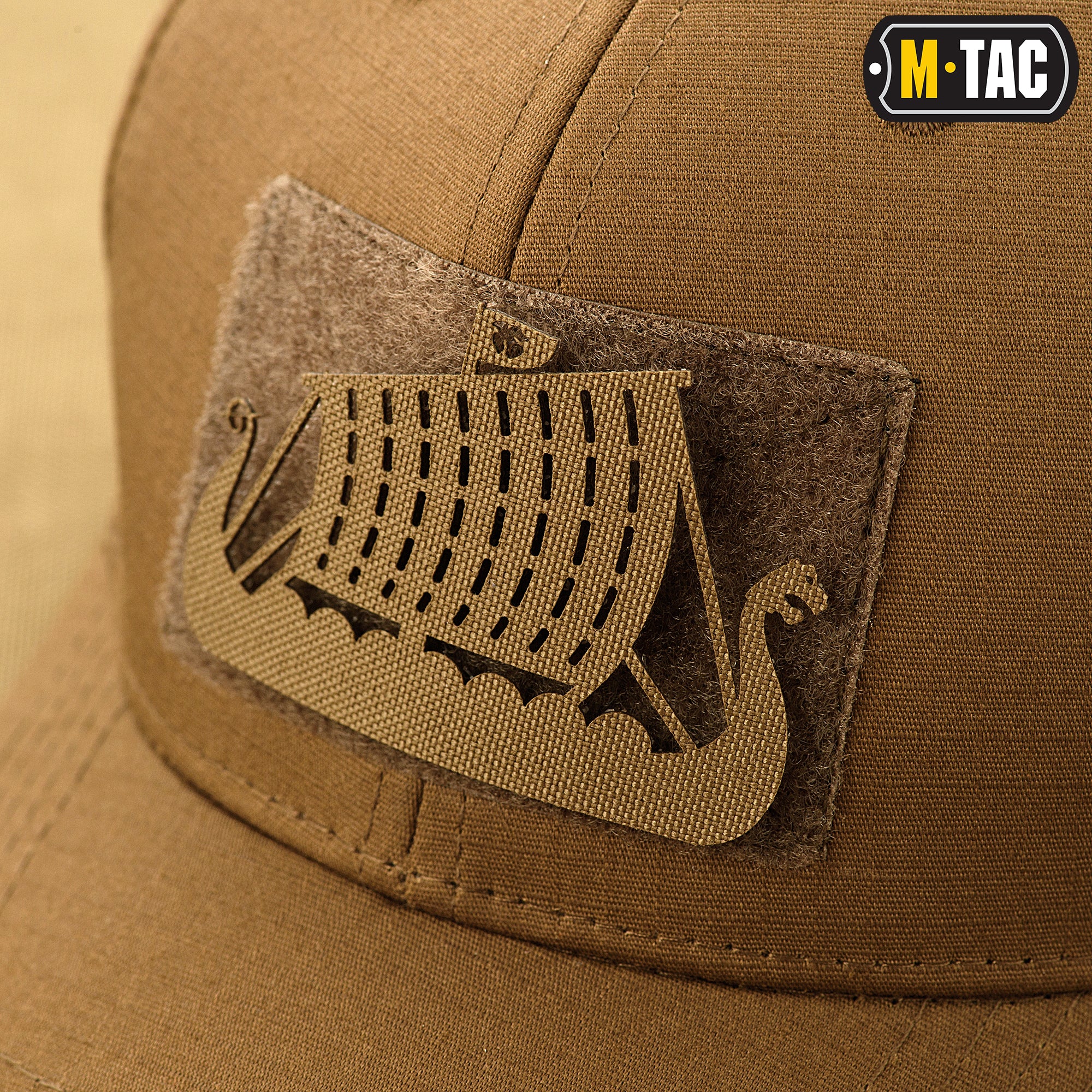 M-Tac нашивка Драккар скрізна Laser Cut Coyote