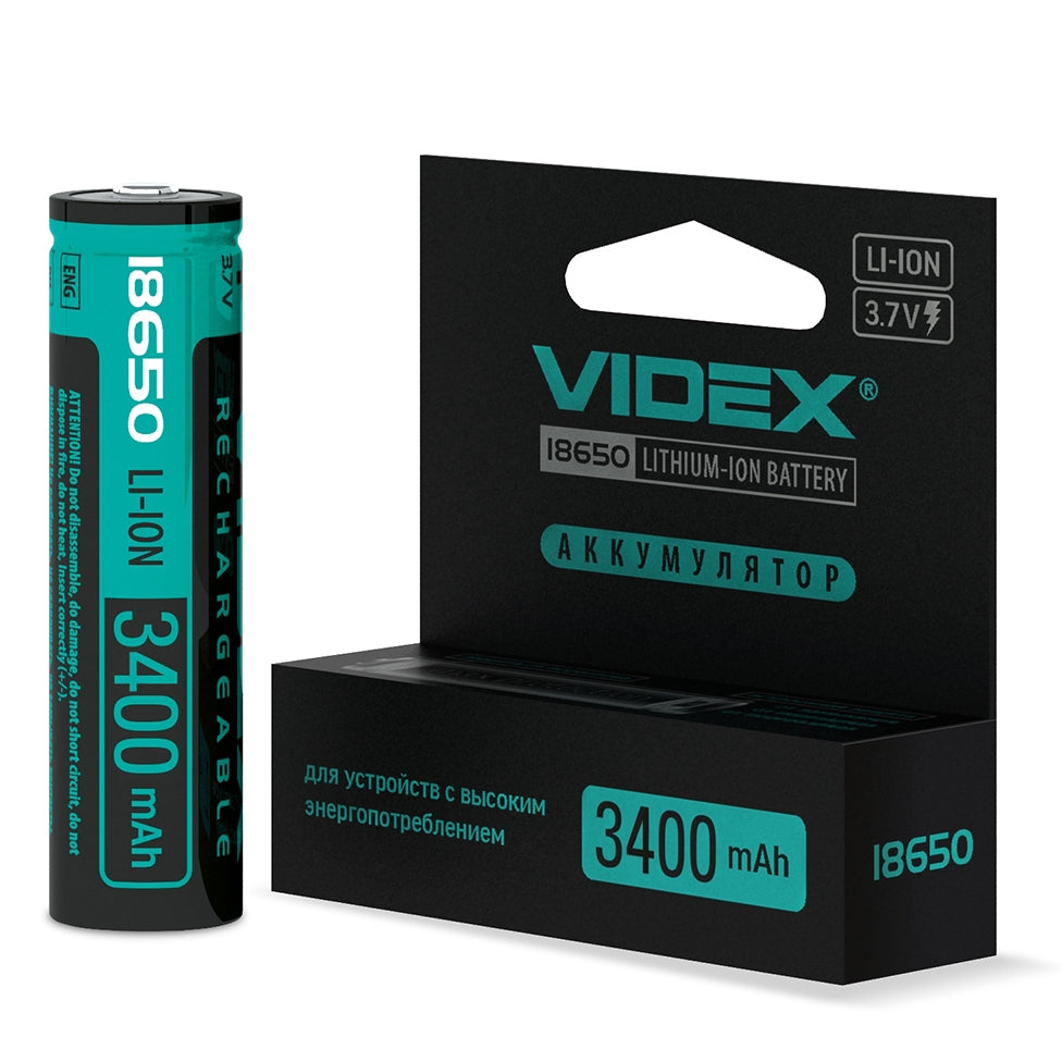 Videx акумулятор Li-Ion 18650 3400mah