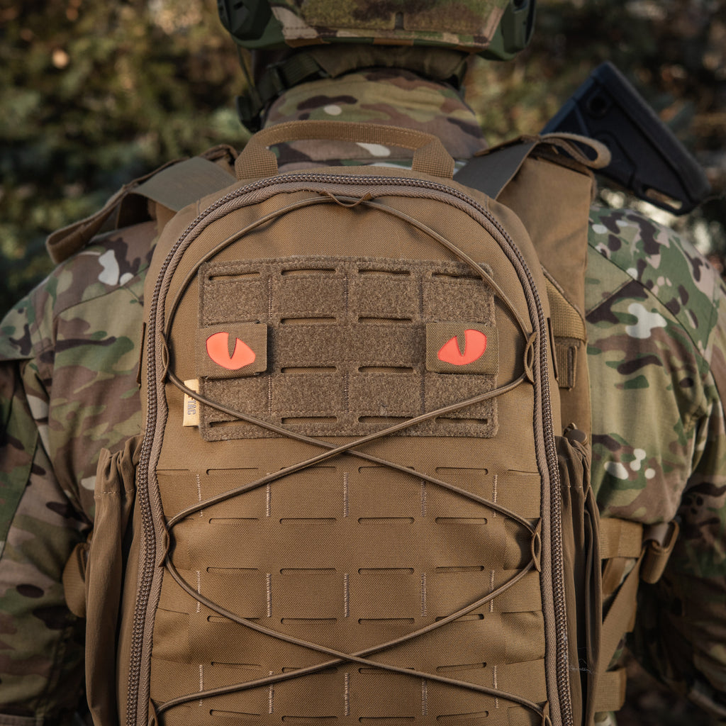 M-Tac нашивка Tiger Eyes Laser Cut (пара) Coyote/Red/GID