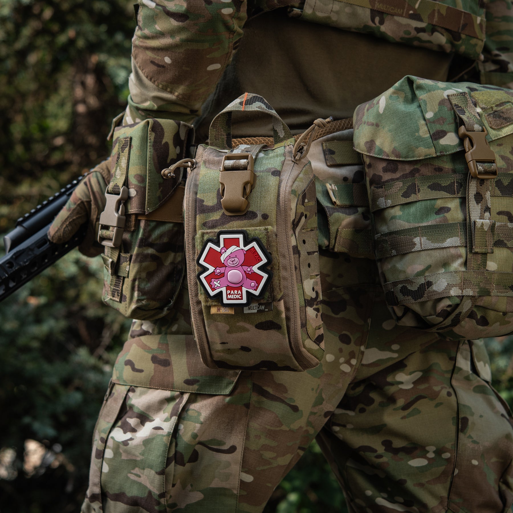 M-Tac нашивка Paramedic Медвідь (PVC) Pink/Black