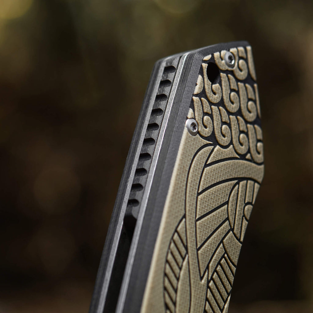 M-Tac ніж складний Type 12 Scandinavian Stonewash Black/Sand