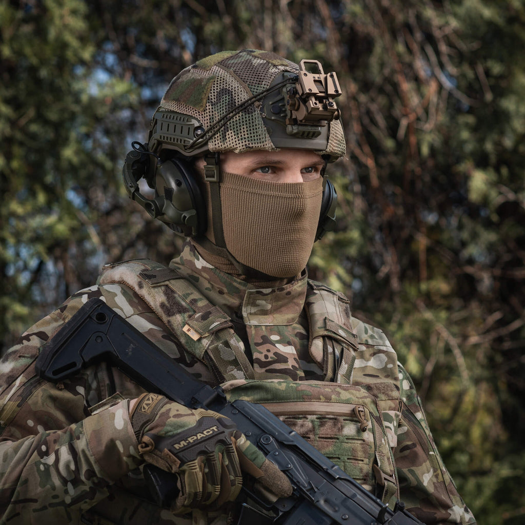 M-Tac шарф-труба анатомічний мікрофліс ріп-стоп Tan