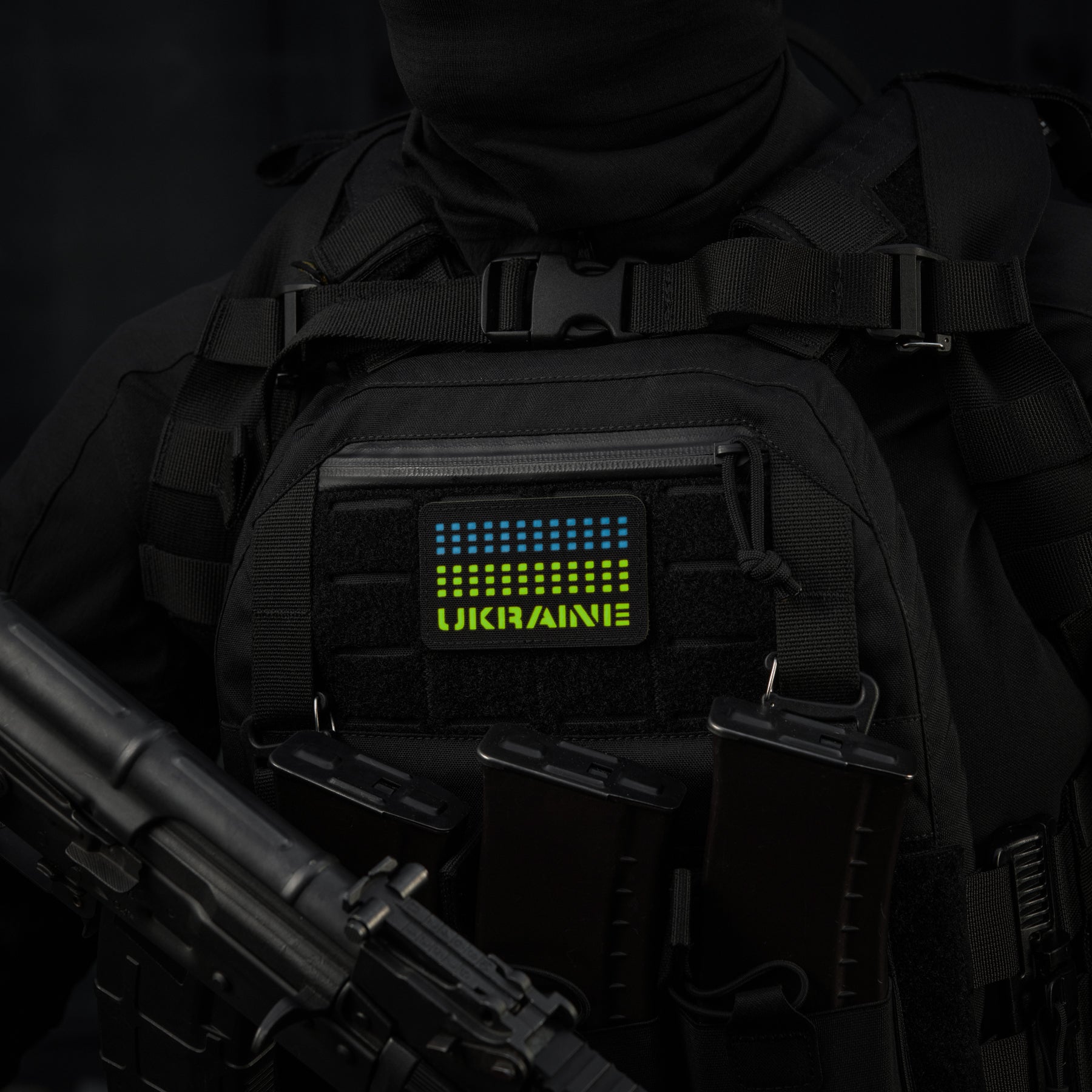 M-Tac нашивка Ukraine Laser Cut Black/Yellow/Blue/GID