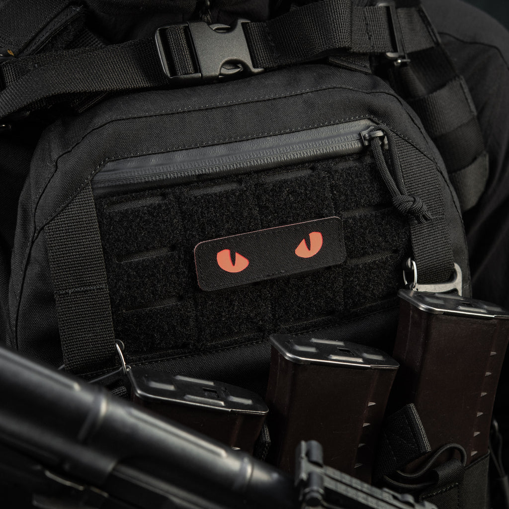 M-Tac нашивка Cat Eyes Laser Cut Black/Red/GID