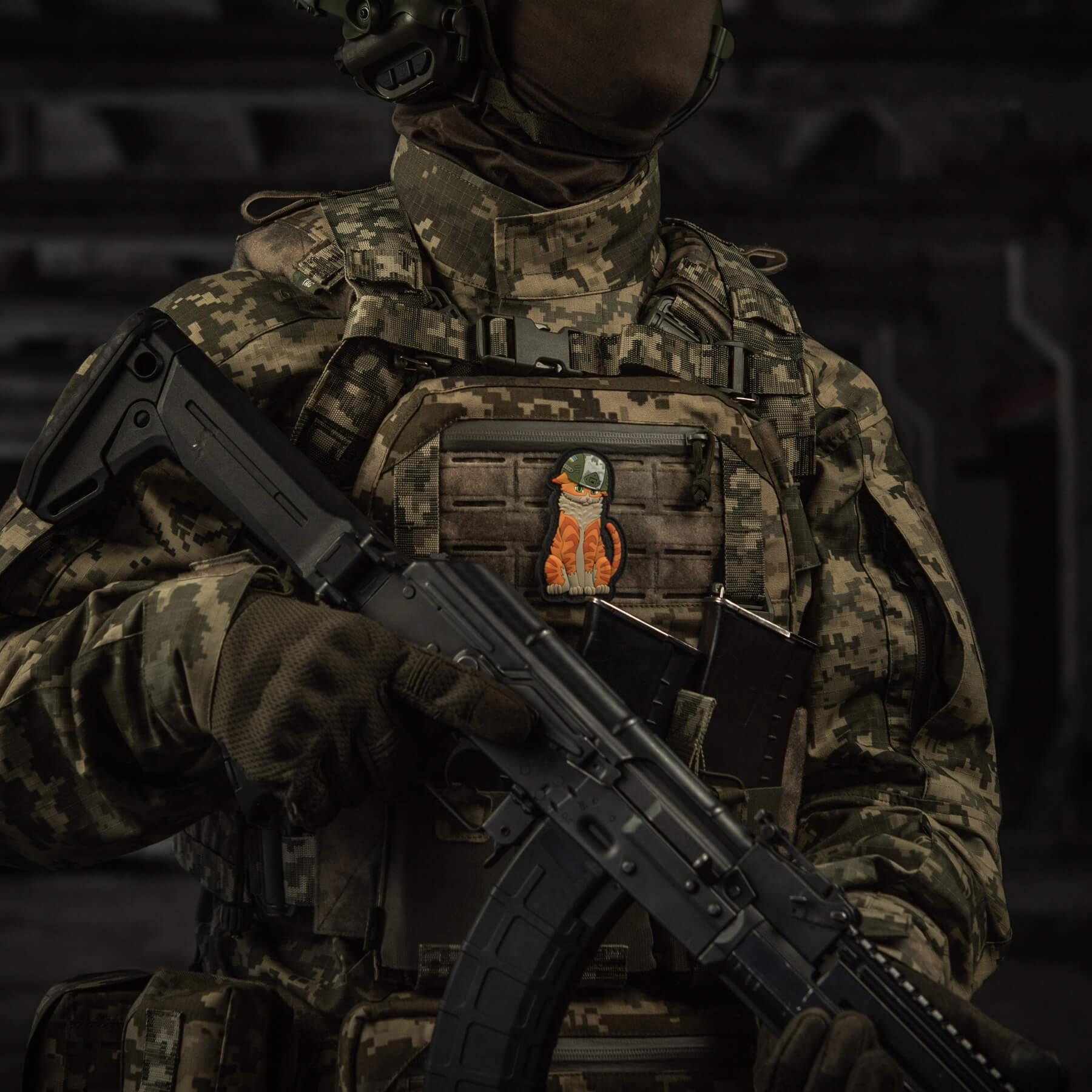M-Tac нашивка Orange Cat PVC Black