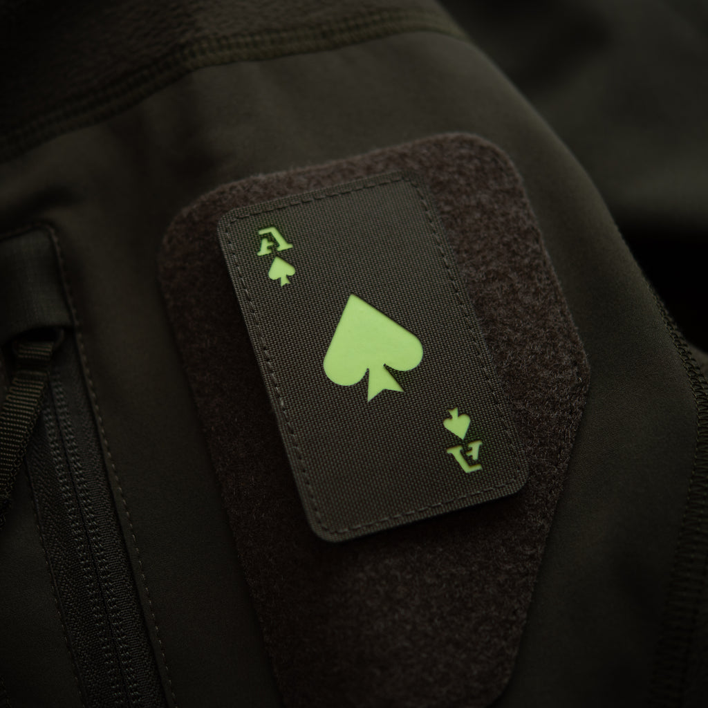 M-Tac нашивка Ace of Spades Laser Cut Ranger Green/світлонакопичувач