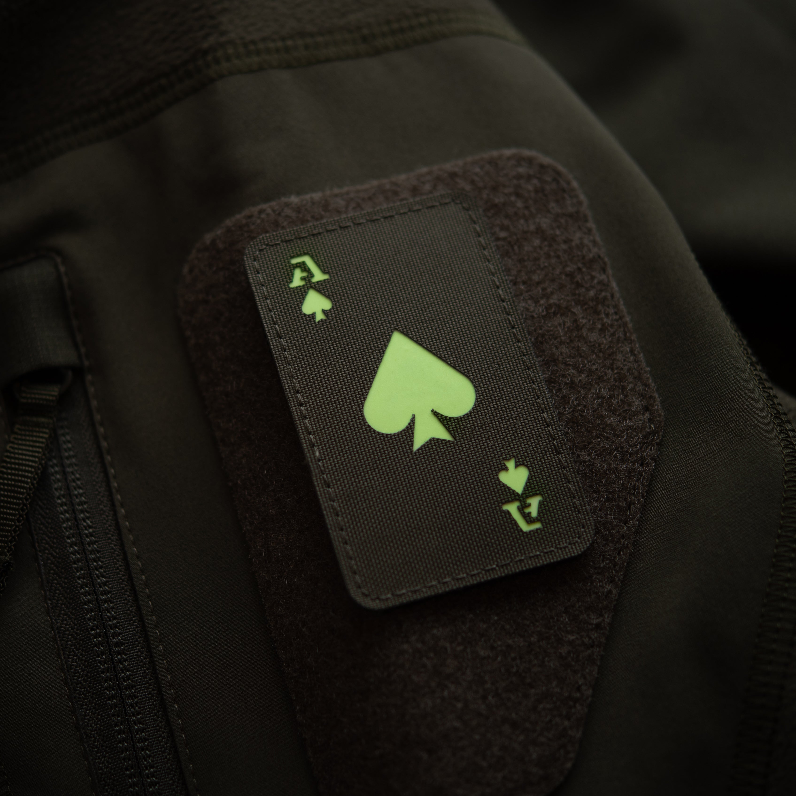 M-Tac нашивка Ace of Spades Laser Cut Ranger Green/світлонакопичувач