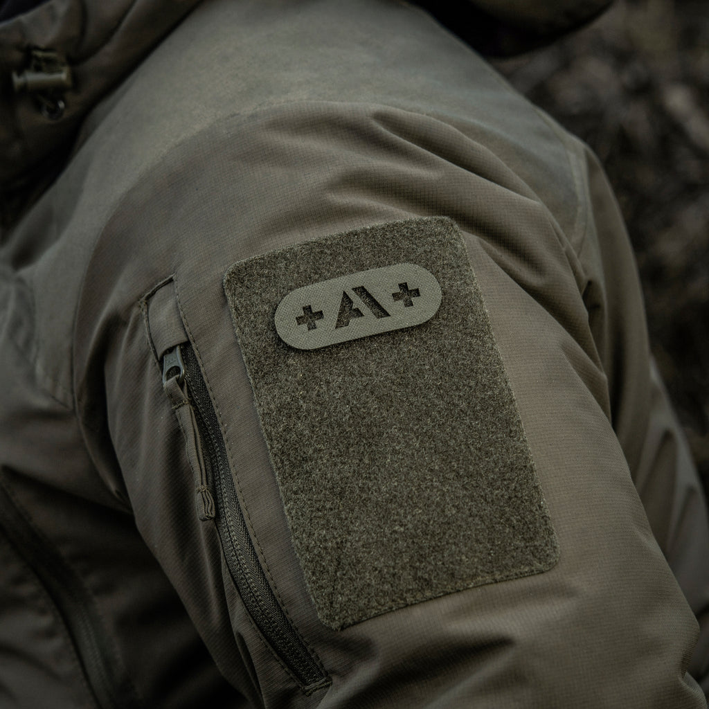 M-Tac нашивка група крові +A+ наскрізна Laser Cut Ranger Green