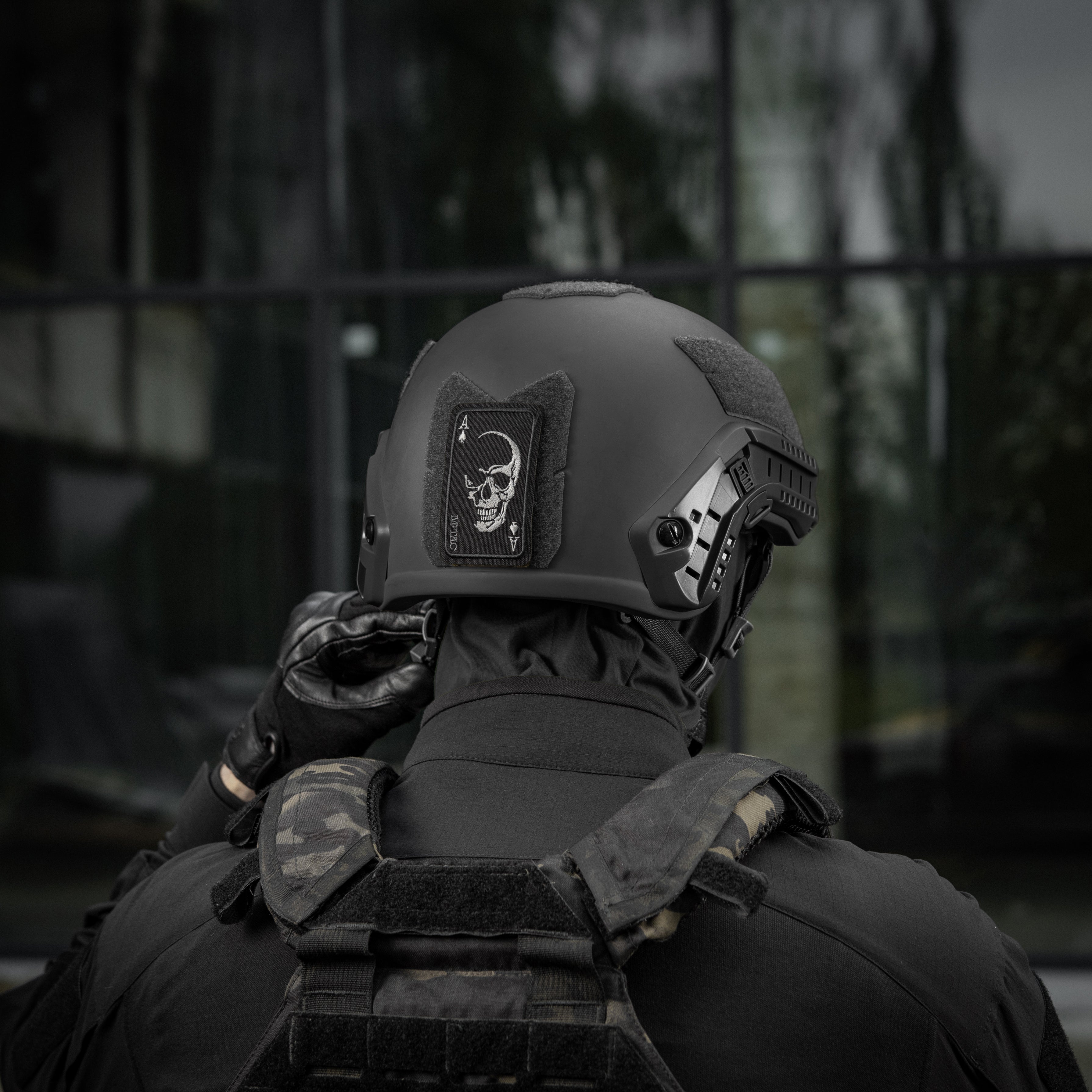M-Tac нашивка Face of war (вишивка) Black