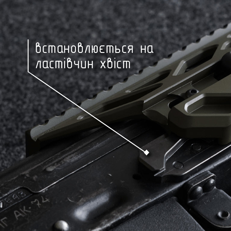 Крук RIS боковий кронштейн швидкозємний для АКМ/АК-74 OD-Green (2U073)