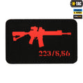 M-Tac нашивка AR-15 223/5,56 Laser Cut Black/Red