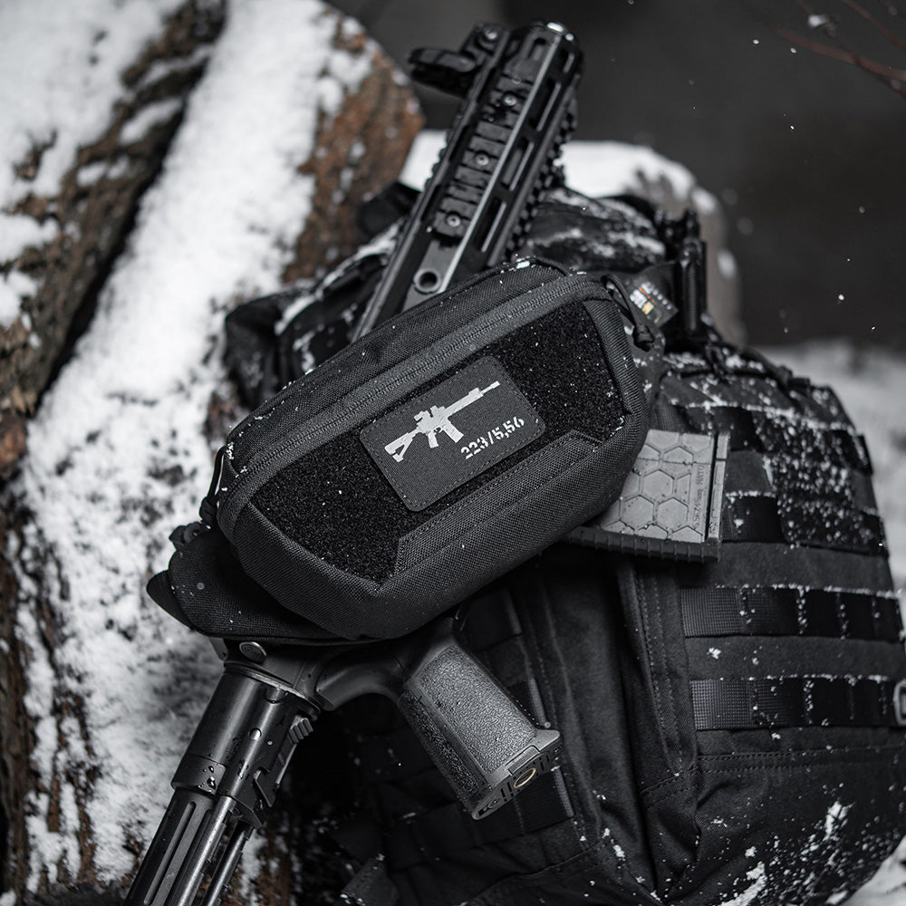 M-Tac нашивка AR-15 223/5,56 Laser Cut Black/Grey