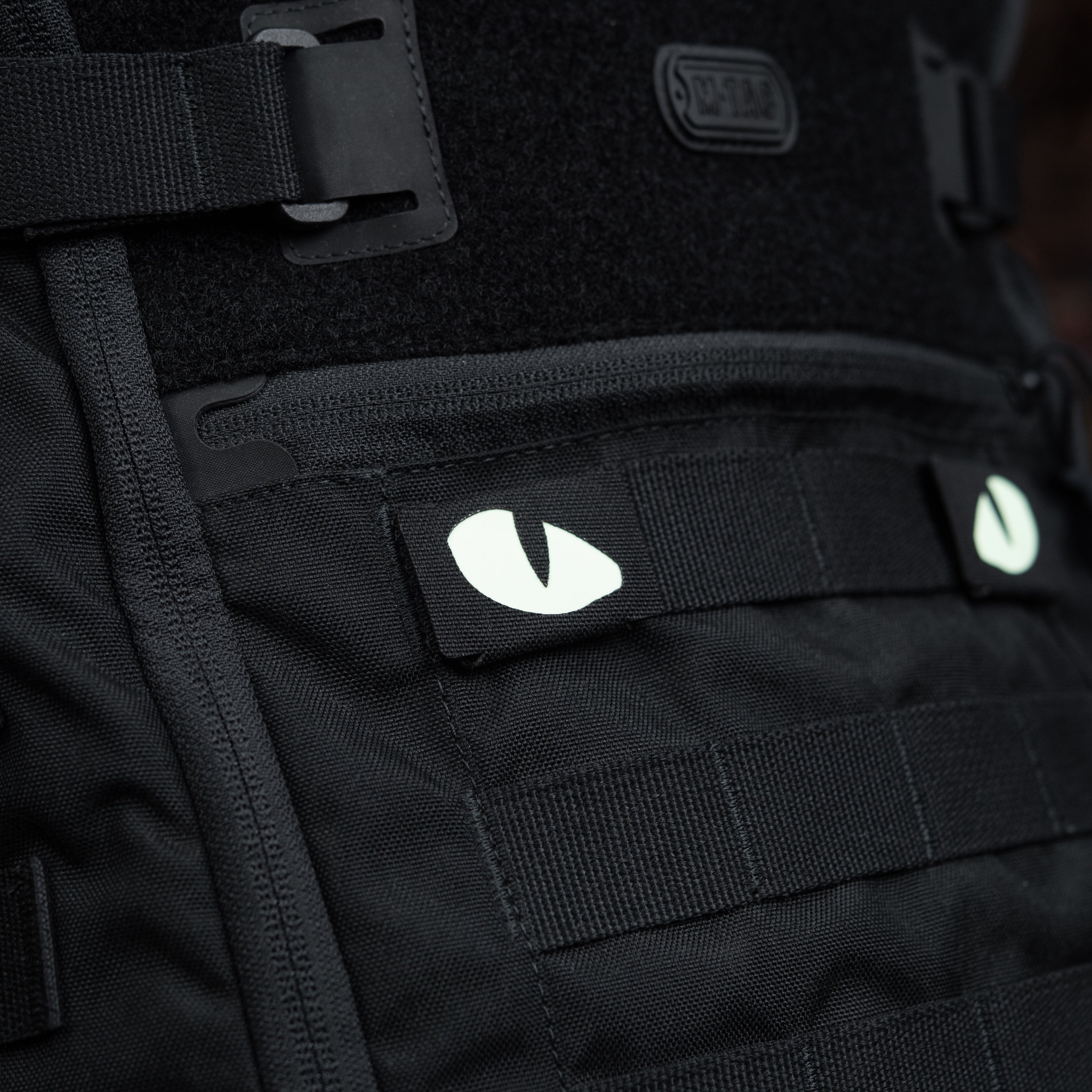 M-Tac нашивка Tiger Eyes Laser Cut (пара) Black