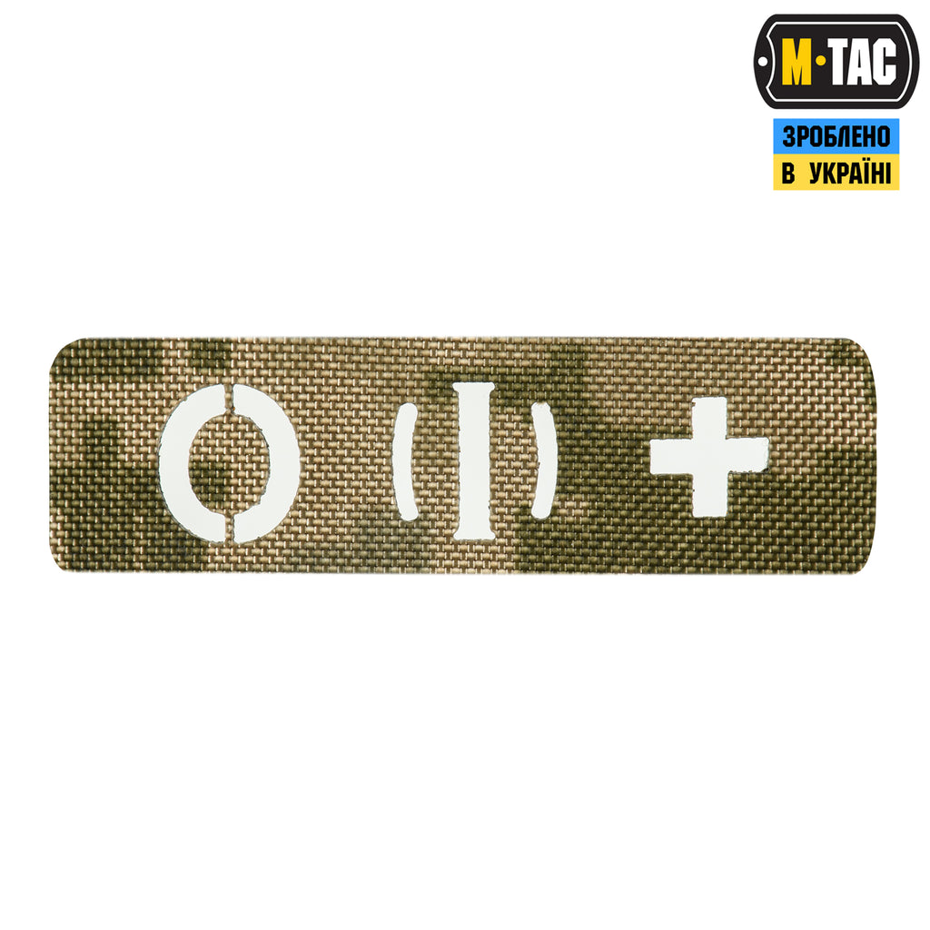 M-Tac нашивка група крові O (I) + наскрізна Laser Cut 25х80 MM14