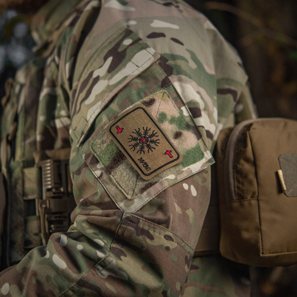 M-Tac нашивка карта Компас Вікінгів (вишивка) Coyote