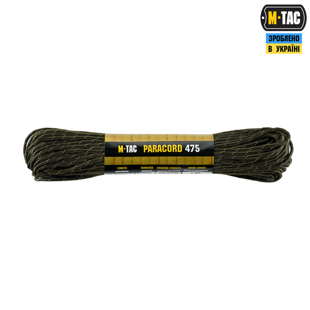 M-Tac паракорд 475 30m OD Green Reflective