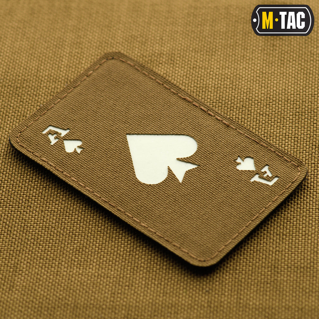 M-Tac нашивка Ace of Spades Laser Cut Coyote/світлонакопичувач