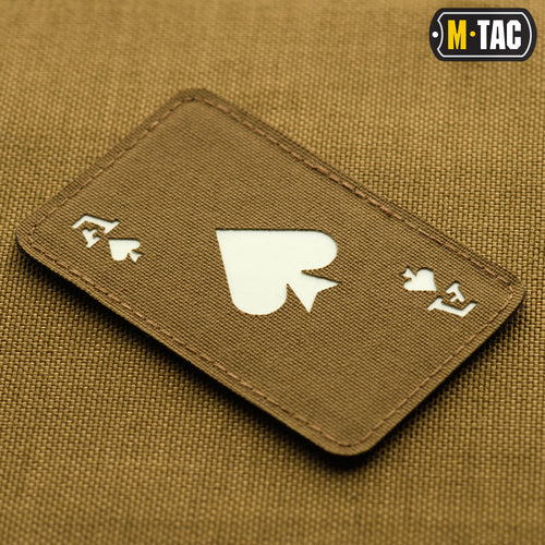 M-Tac нашивка Ace of Spades Laser Cut Coyote/світлонакопичувач