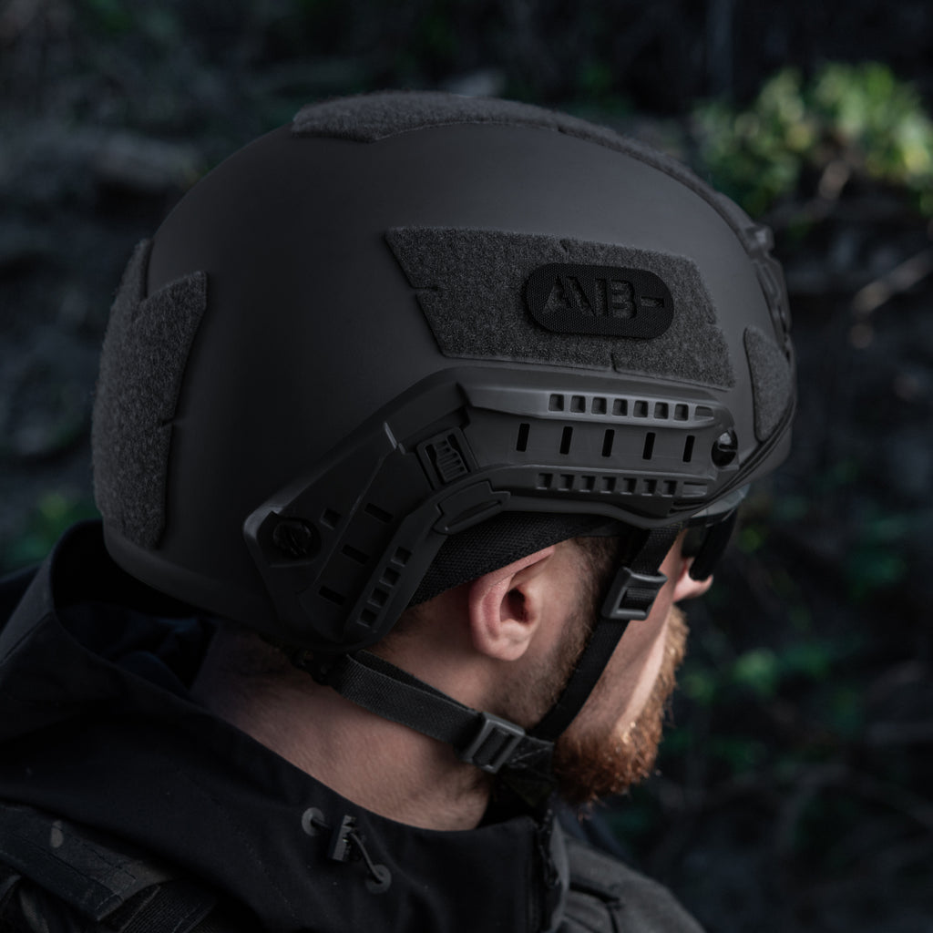 M-Tac нашивка група крові AB- наскрізна Laser Cut Black
