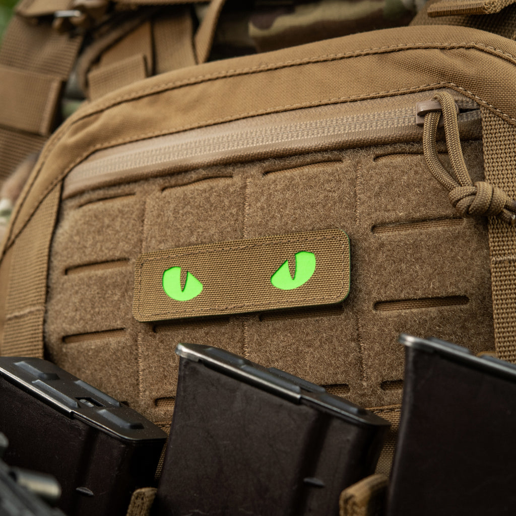M-Tac нашивка Cat Eyes Laser Cut Coyote/Green/GID