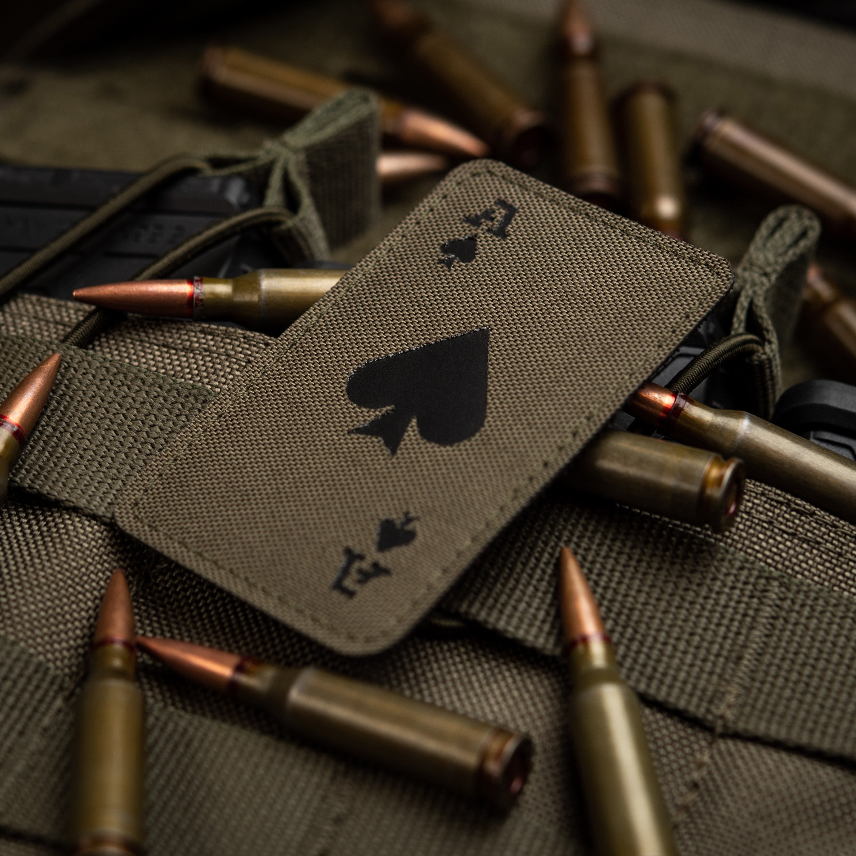M-Tac нашивка Ace of Spades Laser Cut Ranger Green/Black