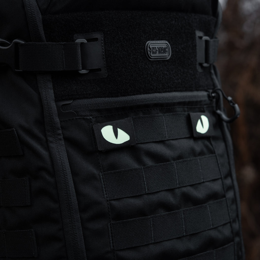 M-Tac нашивка Tiger Eyes Laser Cut (пара) Black