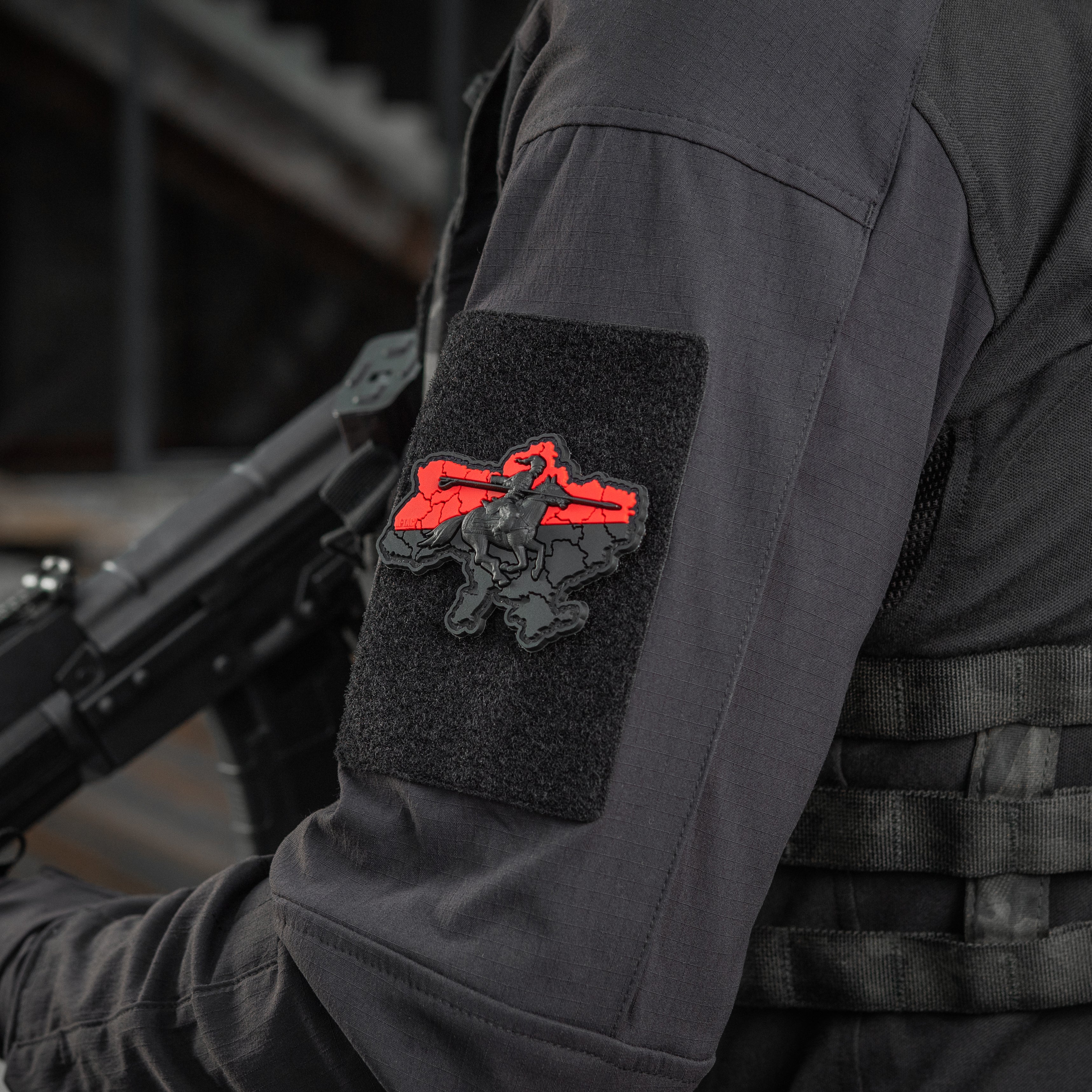 M-Tac нашивка Козацька Україна 3D PVC Red/Black