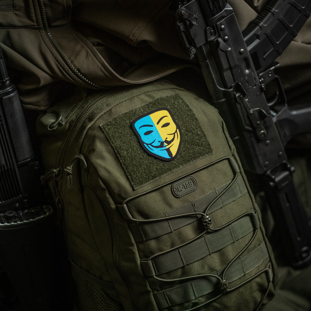 M-Tac нашивка Anonymous Black/Yellow/Blue