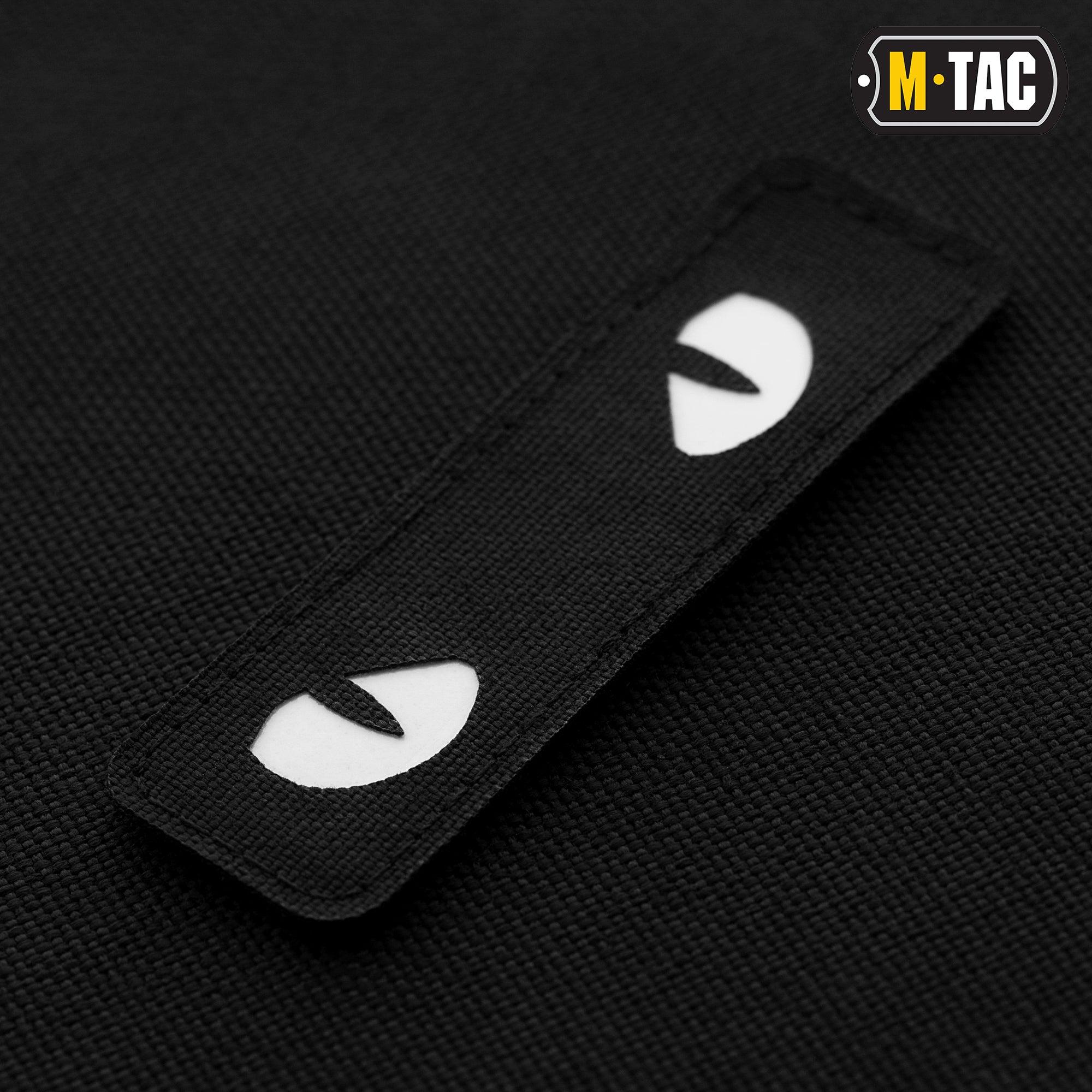 M-Tac нашивка Cat Eyes Laser Cut Black/світлонакопичувач