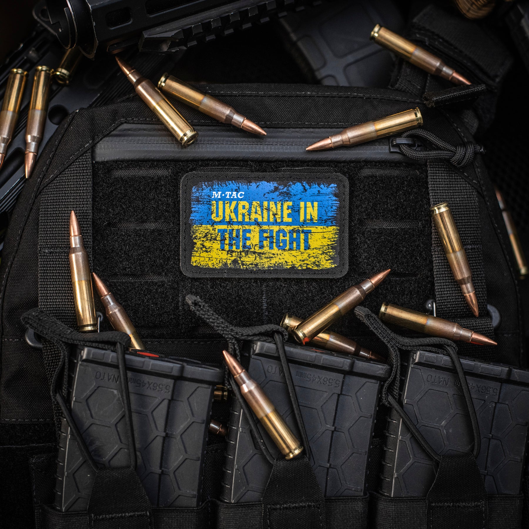 M-Tac нашивка Ukraine in the Fight (80х50 мм)