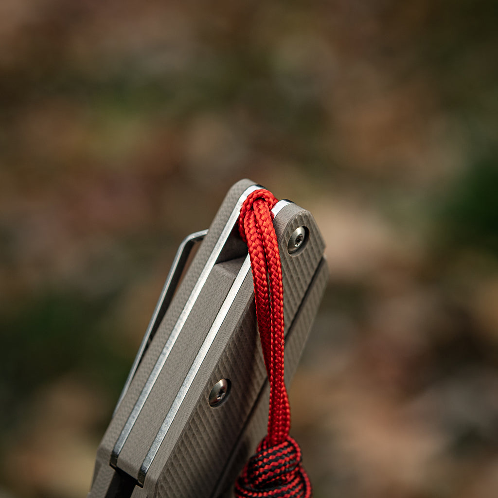 M-Tac темляк Scandinavian Mannaz Silver Black&Red