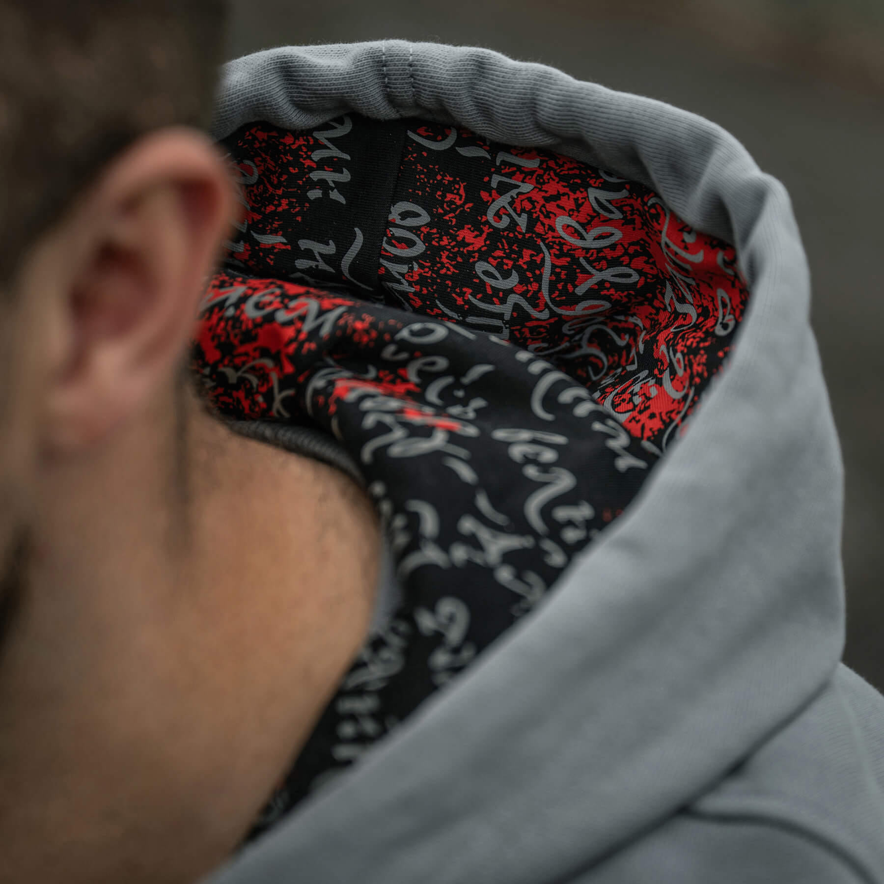 M-Tac кофта Hoodie Чорні Запорожці Cotton Hard Light Grey