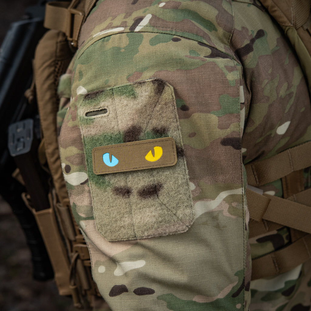 M-Tac нашивка Cat Eyes Laser Cut Coyote/Yellow/Blue/GID