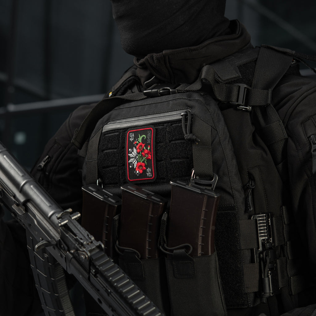 M-Tac нашивка Орнамент Мак (вишивка) Black/Red