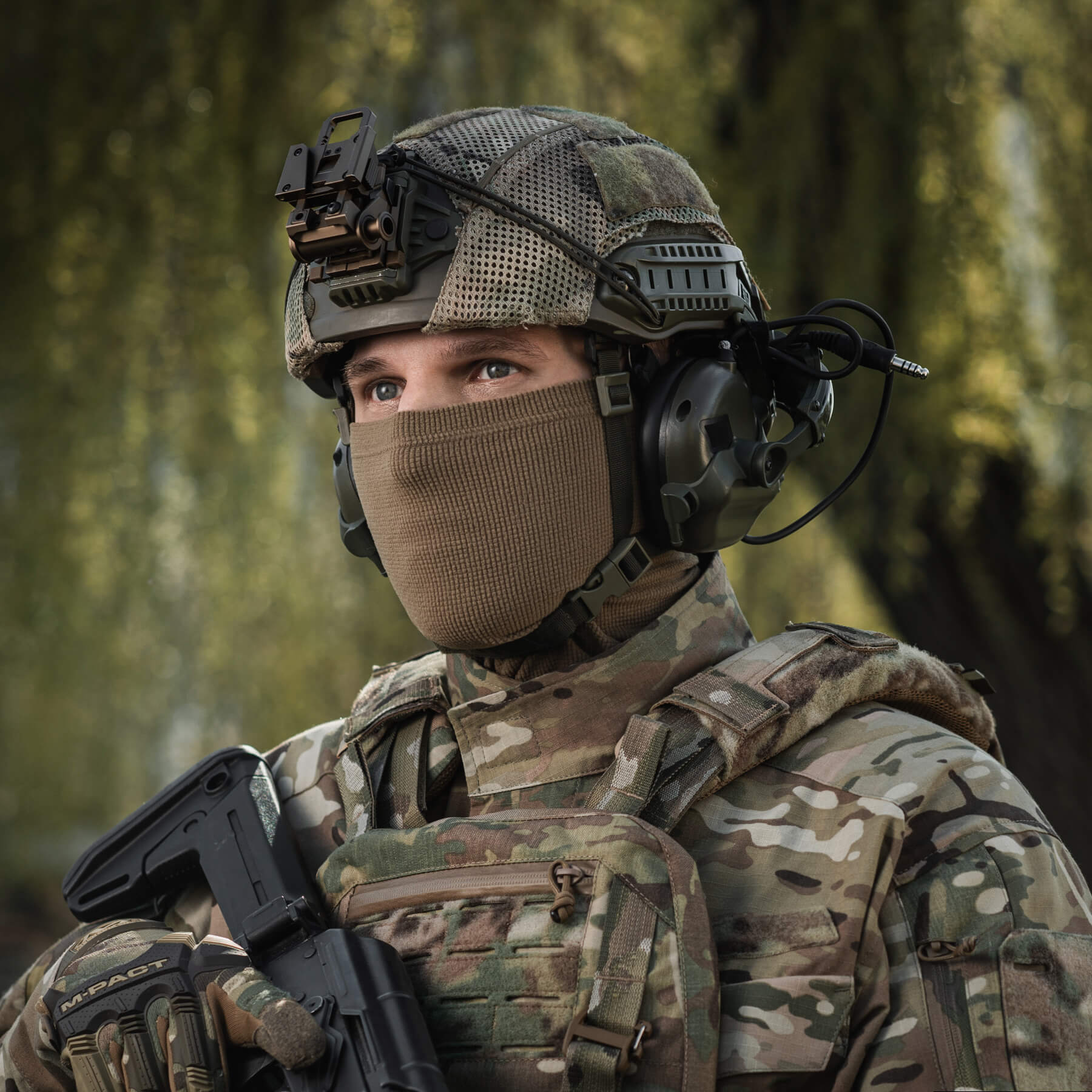 M-Tac шарф-труба довгий мікрофліс ріп-стоп Tan