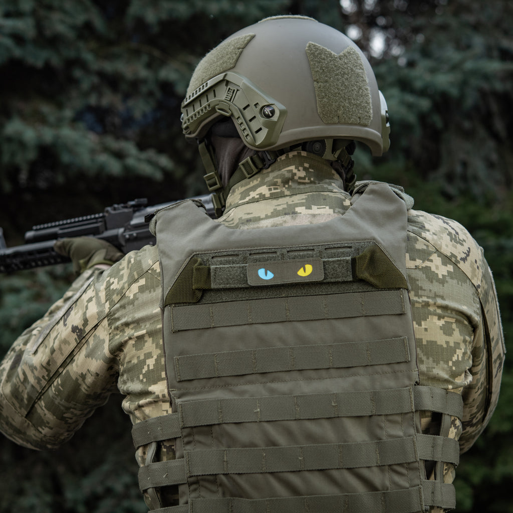 M-Tac нашивка Cat Eyes Laser Cut Ranger Green/Yellow/Blue/GID
