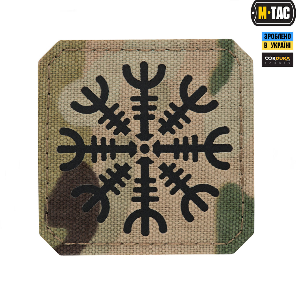 M-Tac нашивка шолом Жаху Laser Cut Multicam/Black