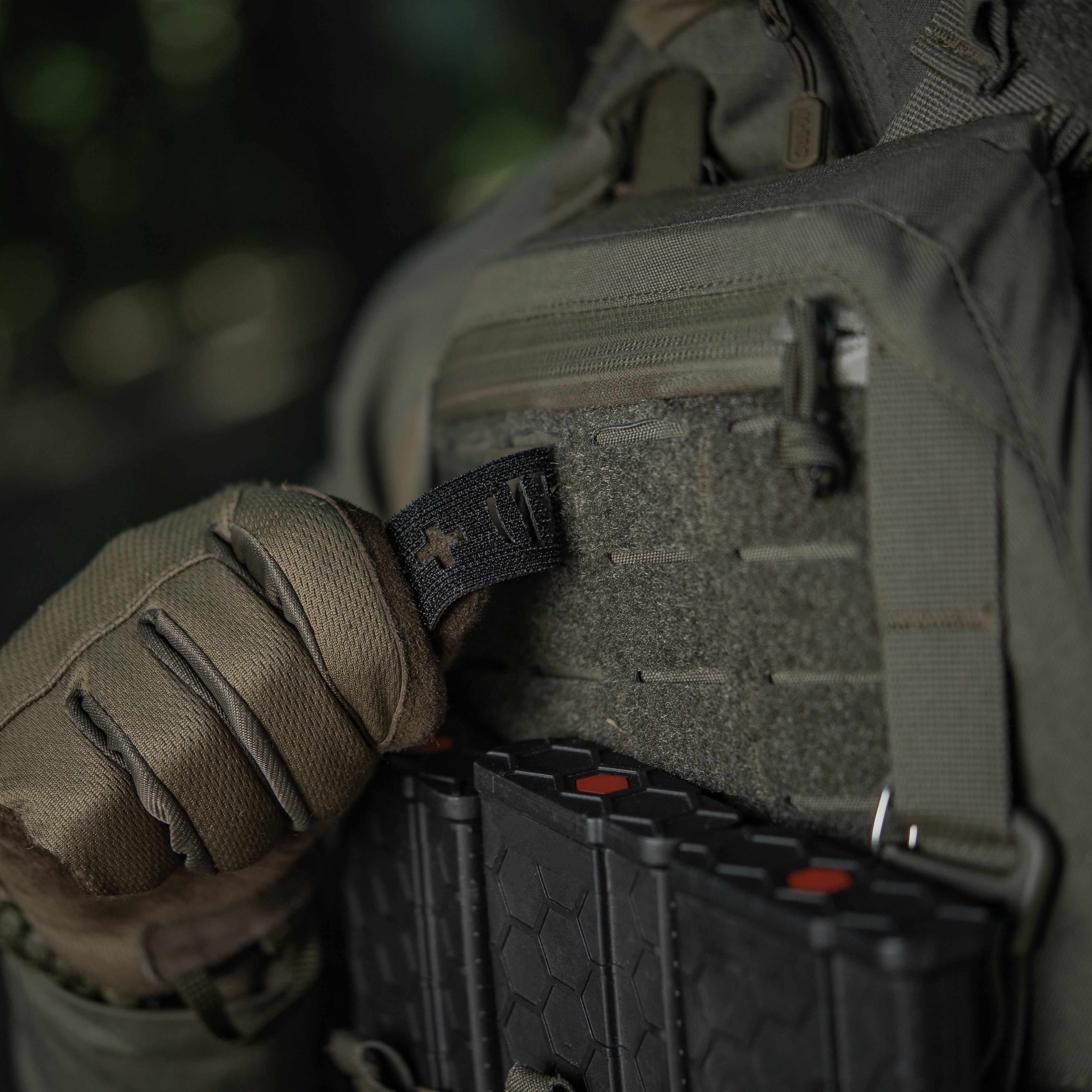 M-Tac нашивка група крові A (II) + наскрізна Laser Cut 25х80 Ranger Green