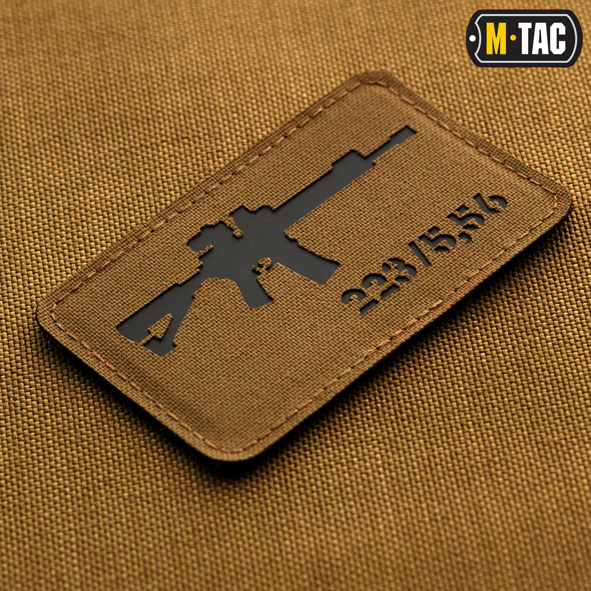 M-Tac нашивка AR-15 223/5,56 Laser Cut Coyote/Black