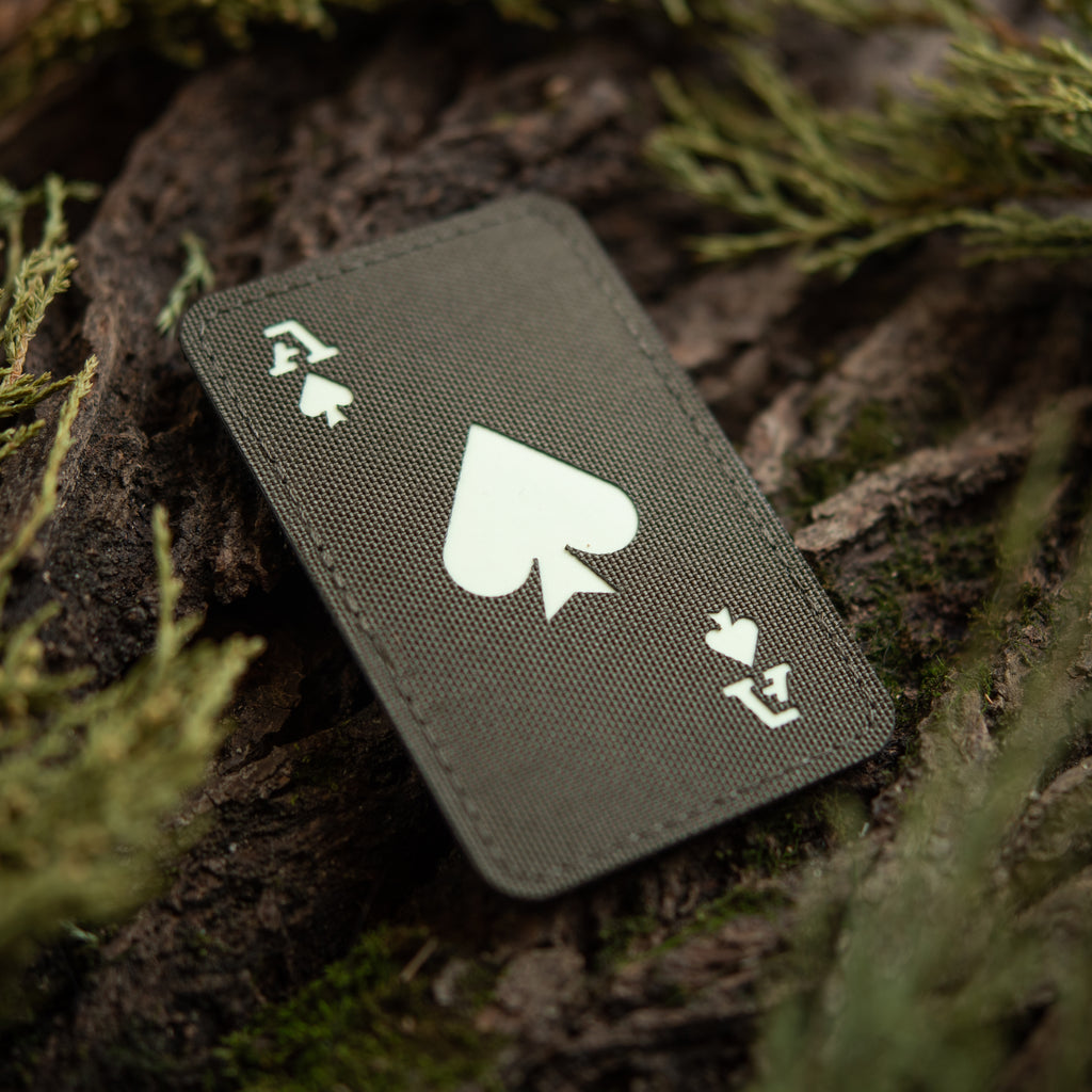 M-Tac нашивка Ace of Spades Laser Cut Ranger Green/світлонакопичувач