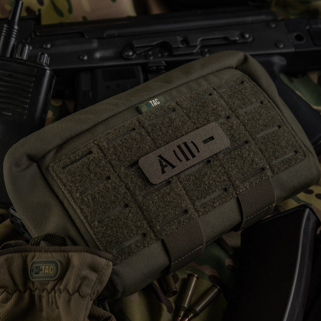 M-Tac нашивка група крові A (II) - наскрізна Laser Cut 25х80 Ranger Green