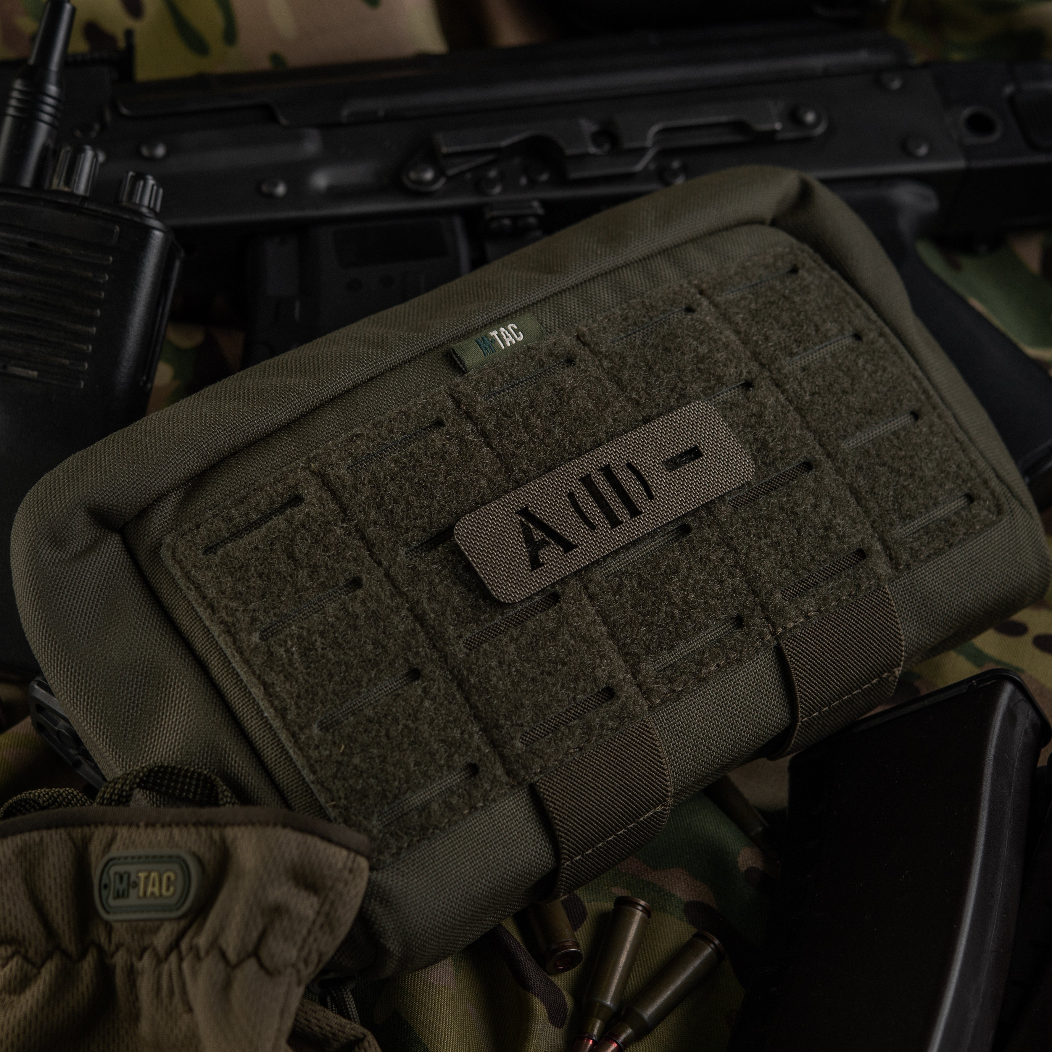 M-Tac нашивка група крові A (II) - наскрізна Laser Cut 25х80 Ranger Green