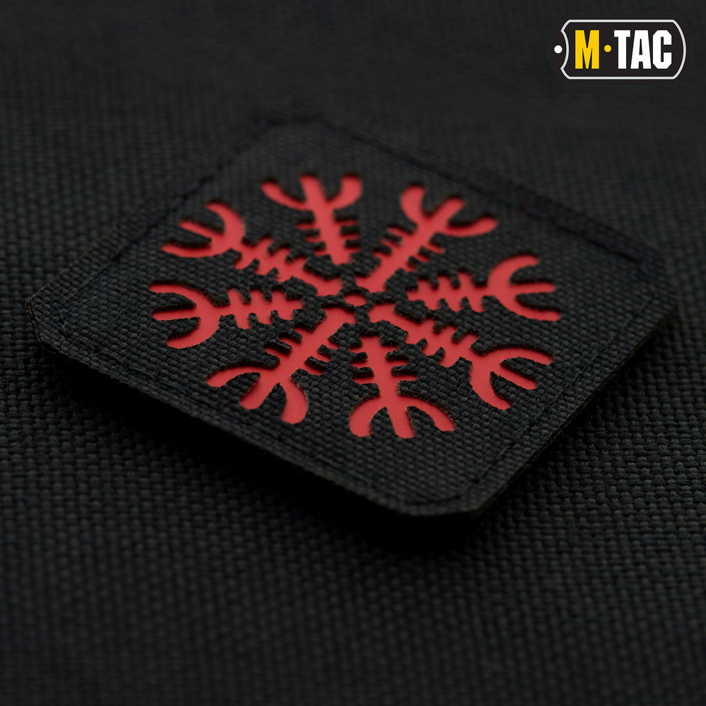 M-Tac нашивка шолом Жаху Laser Cut Black/Red