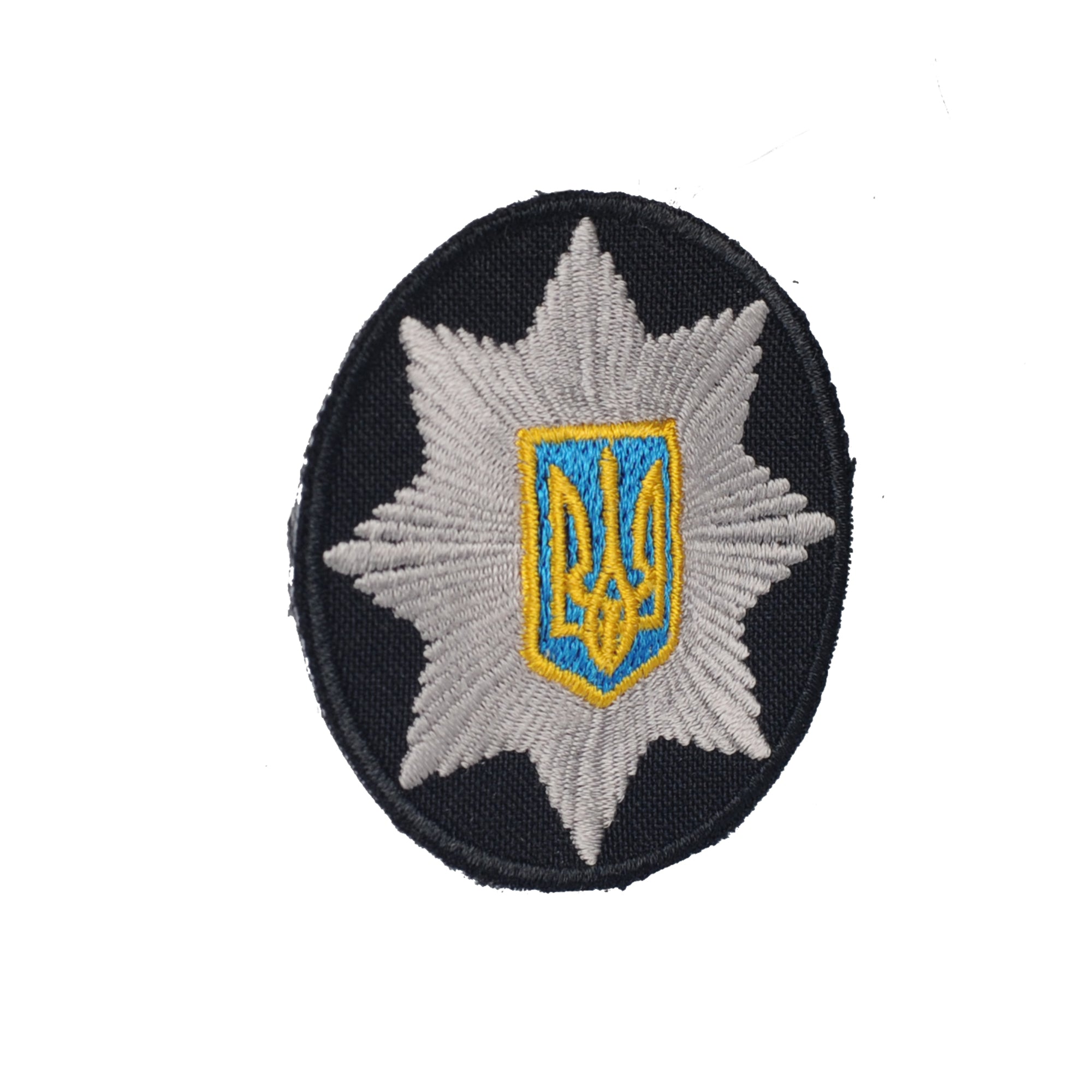 Кокарда Поліція кругла 6 см чорна