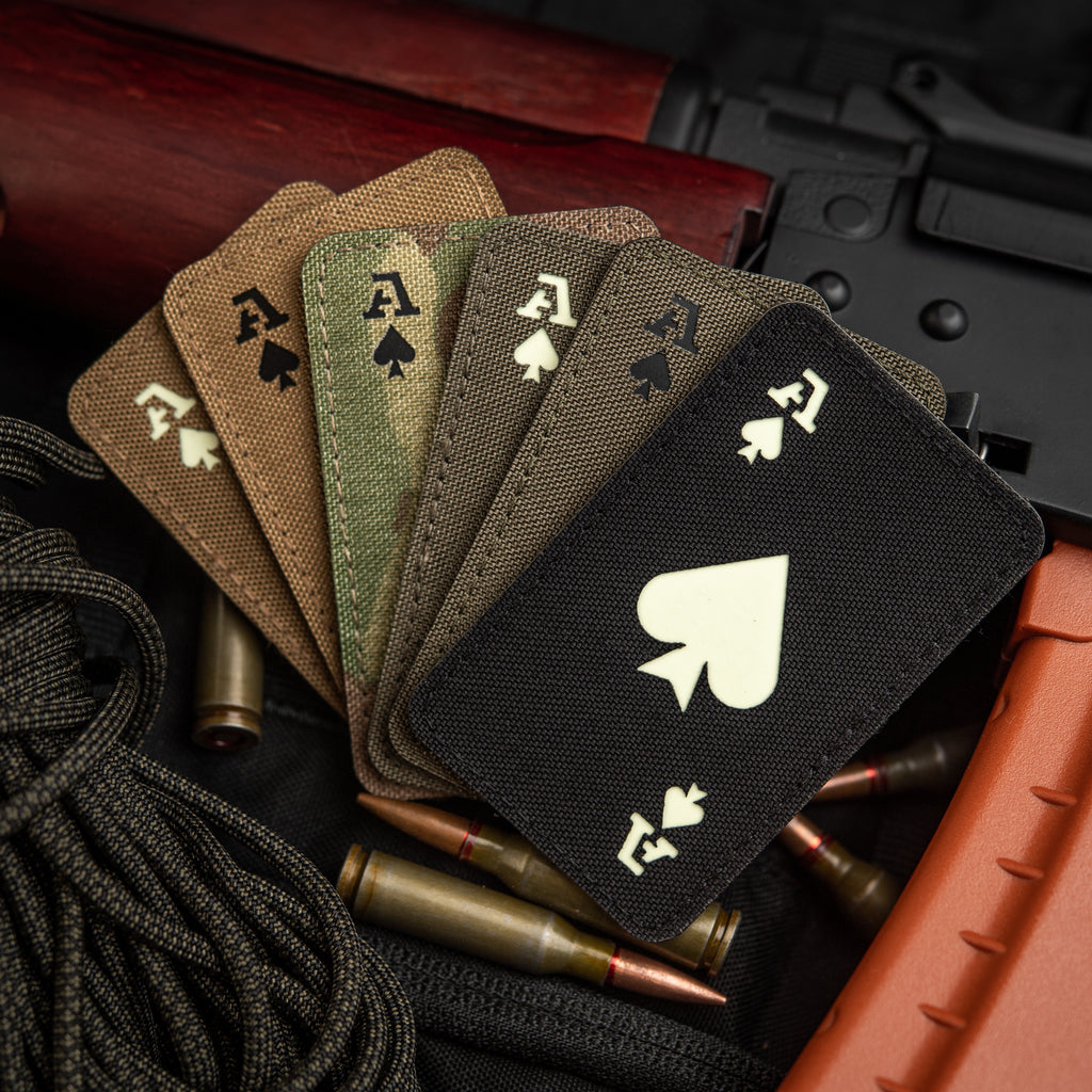 M-Tac нашивка Ace of Spades Laser Cut Black/світлонакопичувач