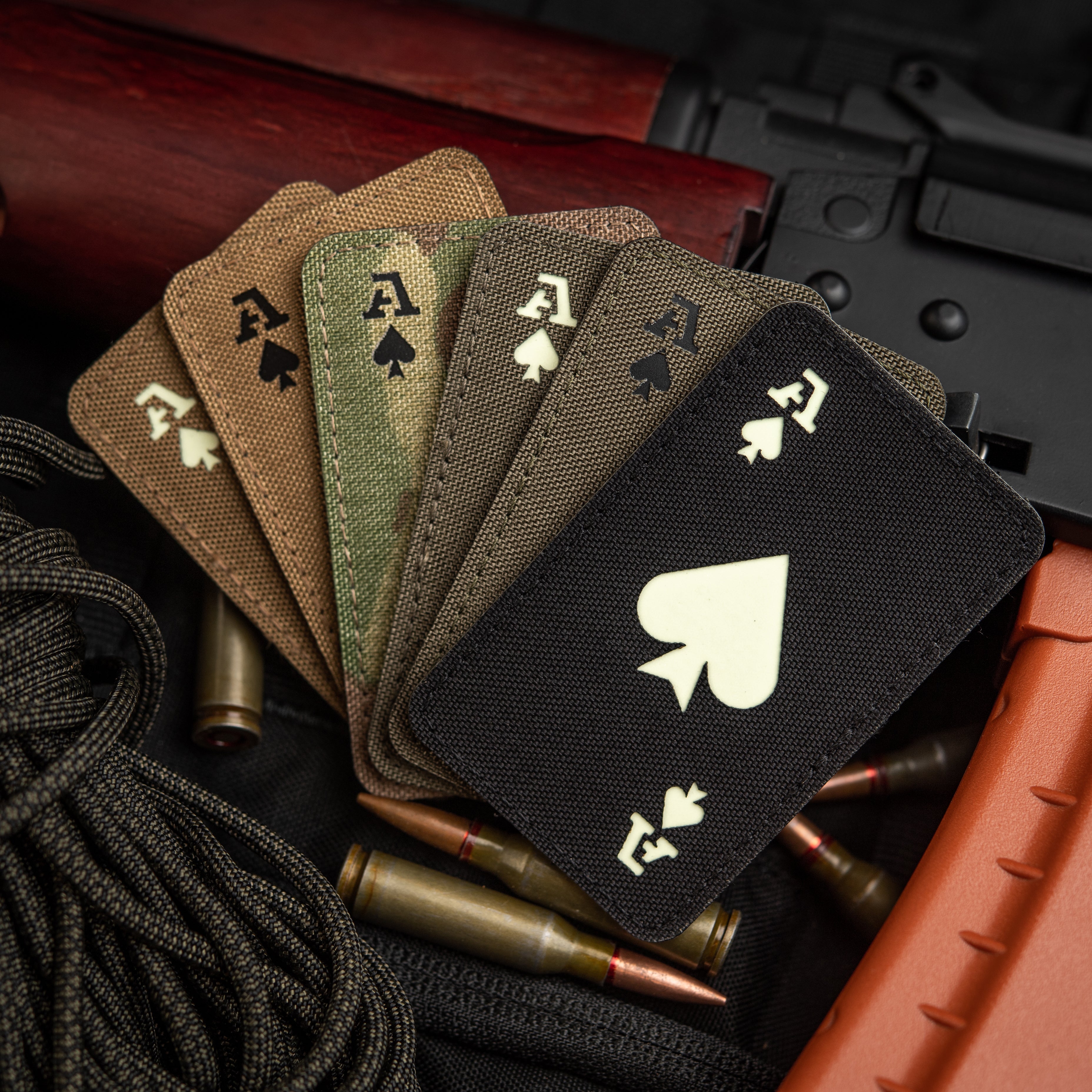 M-Tac нашивка Ace of Spades Laser Cut Black/світлонакопичувач