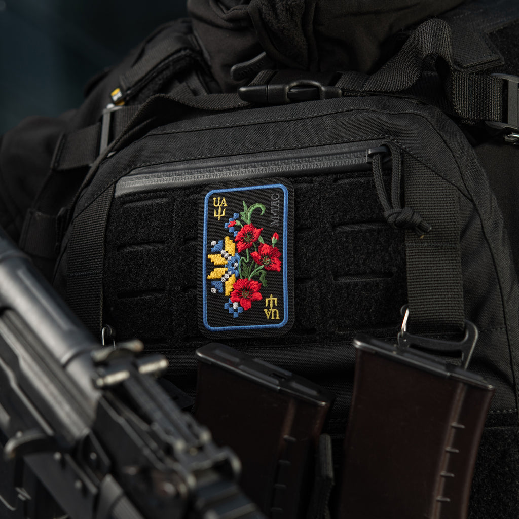 M-Tac нашивка Орнамент Мак (вишивка) Black/Yellow/Blue