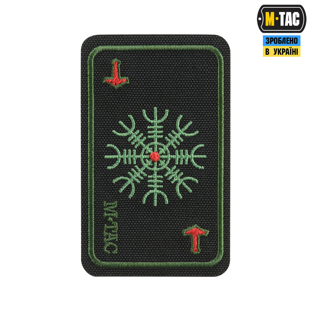 M-Tac нашивка карта Компас Вікінгів (вишивка) Black/Olive
