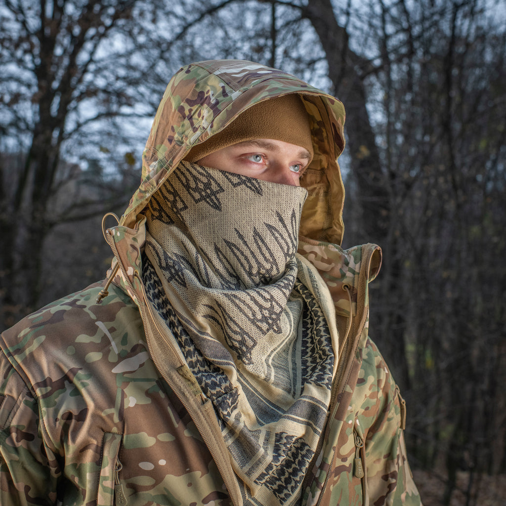 M-Tac шарф шемаг з Тризубом Khaki/Black