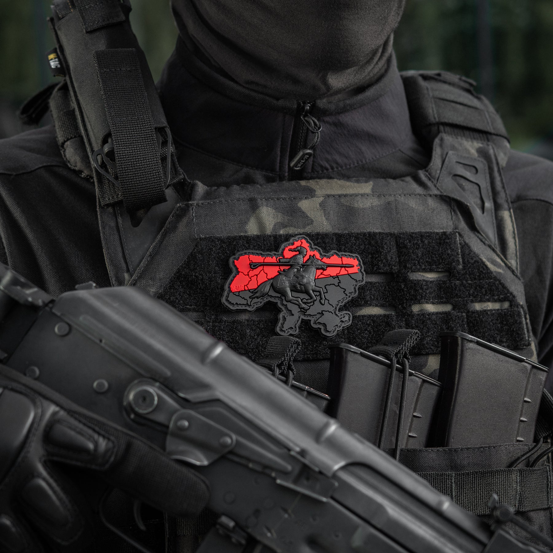 M-Tac нашивка Козацька Україна 3D PVC Red/Black